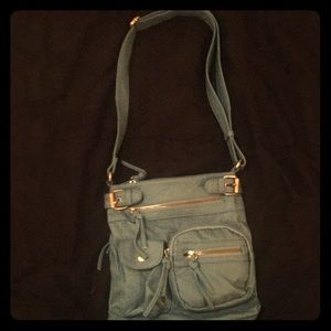 Teal Pleather Purse